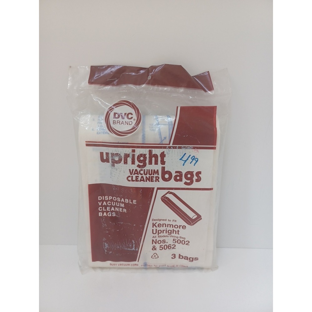 DVC BRAND Kenmore 5002 5062 Vacuum Bags - 3 Pack